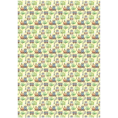 Упаковочная бумага глянцевая MESHU "Мир техники" 1л. 70 x 100 см 80 г/м2, ассорти RE-MS_53488