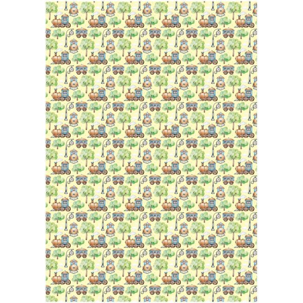 Упаковочная бумага глянцевая MESHU "Мир техники" 1л. 70 x 100 см 80 г/м2, ассорти RE-MS_53488