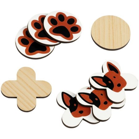 Головоломка ТРИ СОВЫ "Крестики-нолики. Песики" дерево, 10 фигур RE-ГЛ00011