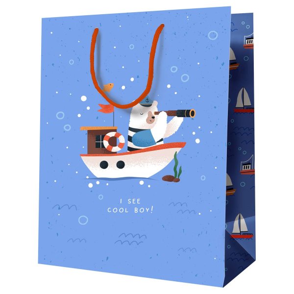 Пакет подарочный 26*32*12см MESHU "I see cool boy", ламинированный RE-MS_52163