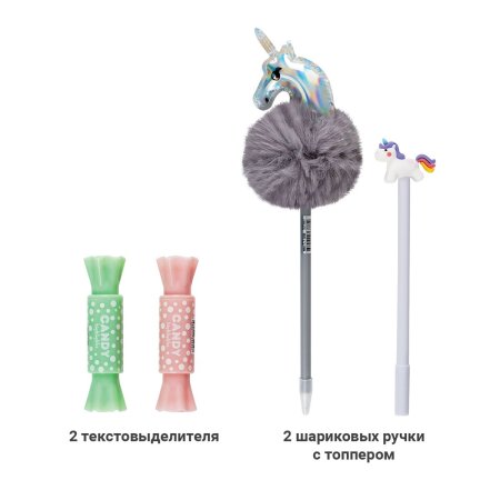 Набор канцелярских принадлежностей подарочный MESHU "Unicorn" 19 предметов RE-MS_51059