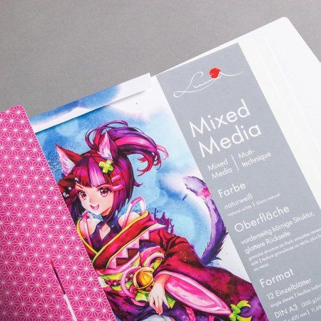 Блок бумаги для смешанных техник LUMA Mixed Media 300 г/м2 A3 12 л LU002002