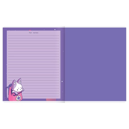 Тетрадь 48л. A5 клетка MESHU "Catbox" матовая ламинация, выборочный УФ-лак RE-MS_43100