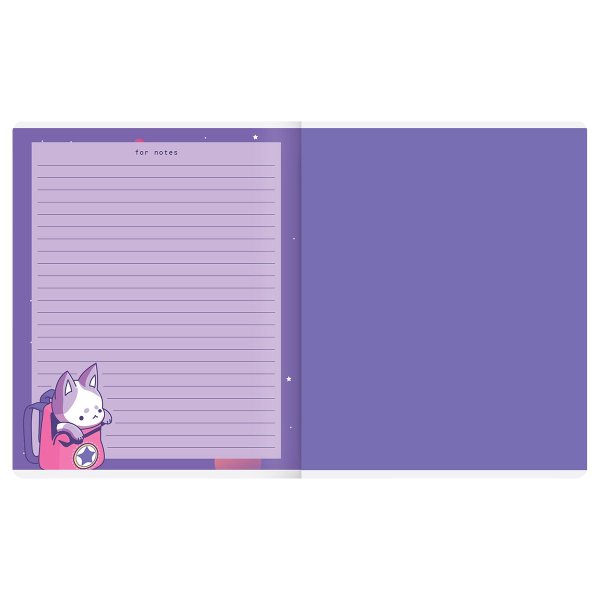 Тетрадь 48л. A5 клетка MESHU "Catbox" матовая ламинация, выборочный УФ-лак RE-MS_43100