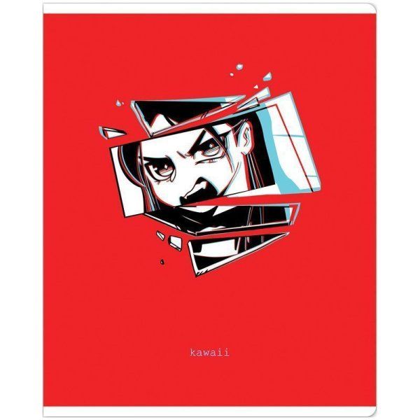 Тетрадь 48л. A5 клетка MESHU "Kawaii" матовая ламинация, выборочный УФ-лак RE-MS_43116