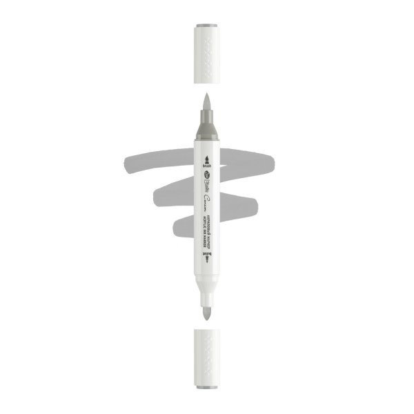 Маркер акриловый двусторонний СОНЕТ перо кисть/пуля 1 шт NG05 серая дымка NP-273-NG05