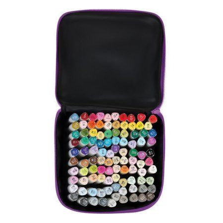 Набор двусторонних маркеров для скетчинга MESHU 100 цв основные цвета, чехол на молнии RE-MS_53455