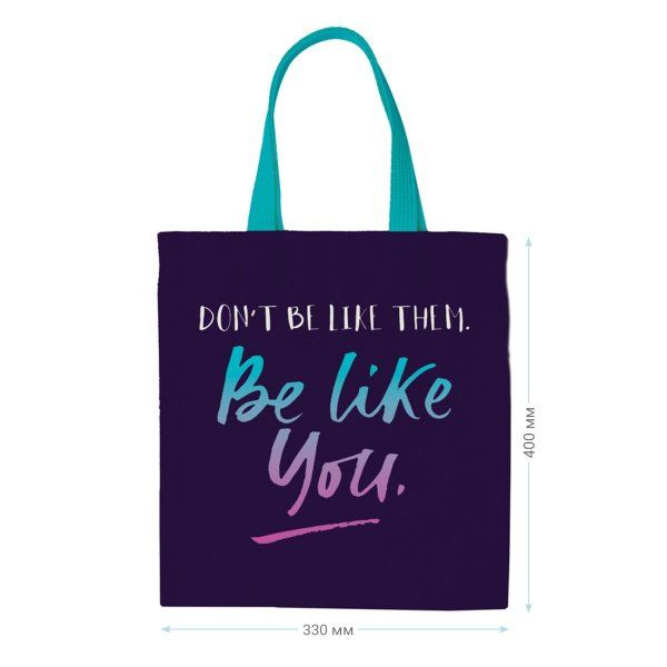 Сумка-шоппер MESHU "Be like" 33 x 40 см, канвас RE-MS_50131