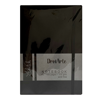 Скетчбук MayArt 110 г/м2 A5 210 x 148 мм 160 стр, с резинкой MA00061