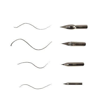 Набор для каллиграфии СОНЕТ 4 остроконечных пера, прямой деревянный держатель, блистер NP-2741032333