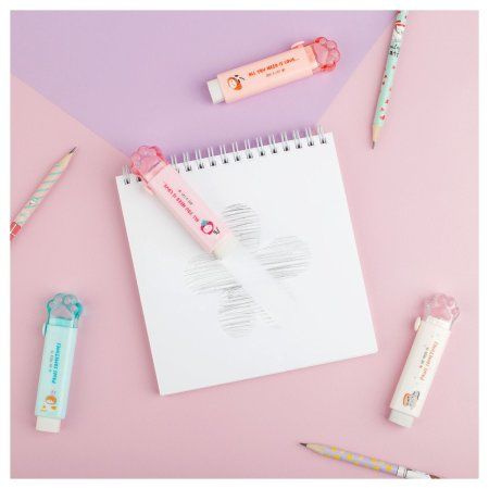 Ластик MESHU "Cat Paw" 93 x 28 x 17 мм, термопластичная резина, пластиковый футляр RE-MS_54912