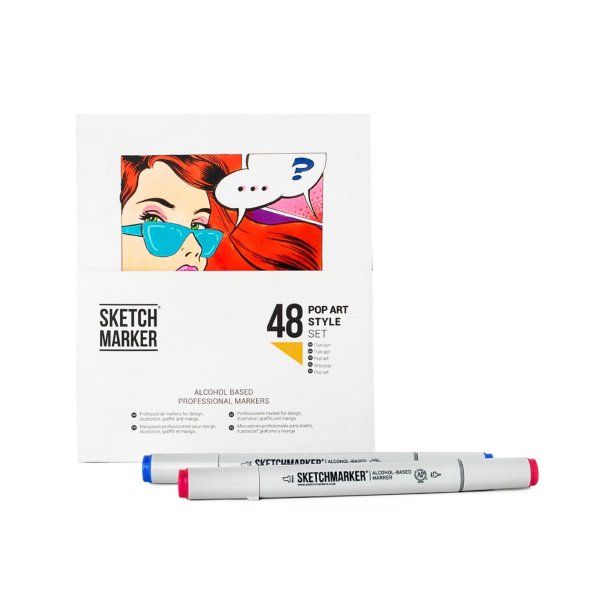 Набор маркеров SKETCHMARKER Pop Art style 48 шт поп арт пластик.бокс MPSM-48POPART