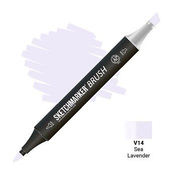 Маркер SKETCHMARKER Brush двухсторонний на спирт.основе V14 Сиреневое море MPSMB-V14