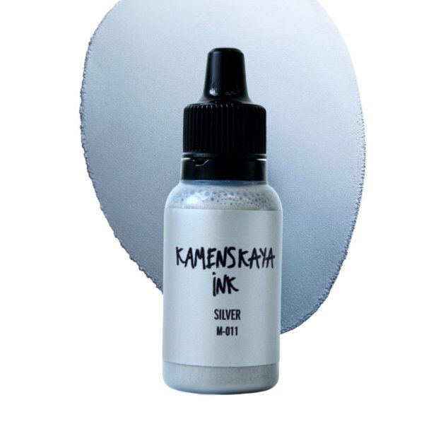 Чернила спиртовые (алкогольные) Kamenskaya Ink серия M 15 мл M-011 Серебро K-00-00000397