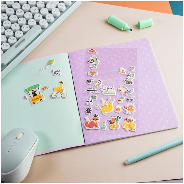 Наклейки объемные MESHU "Summer party", 10*24см, 29 наклеек, инд. уп., европодвес RE-MS_37566