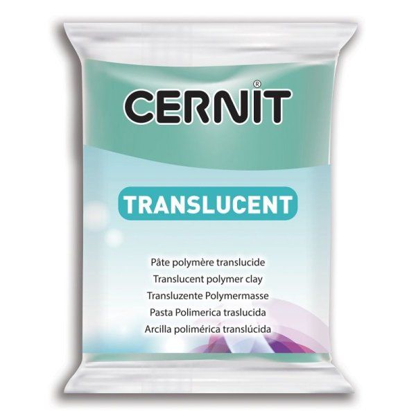 Пластика полимерная запекаемая CERNIT Translucent прозрачная 56 г (620 прозрачный изумруд) RH-CE0920056620