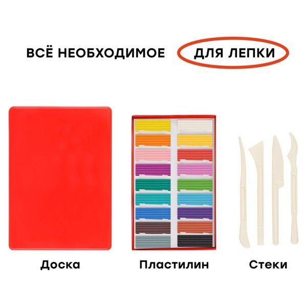 Набор для рисования и лепки ГАММА "Мультики" 12 предметов, в подарочной коробке RE-250620201