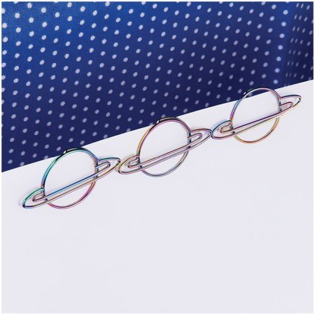 Скрепки фигурные 23 мм MESHU "Planets" 6 шт пакет с европодвесом RE-MS_41583