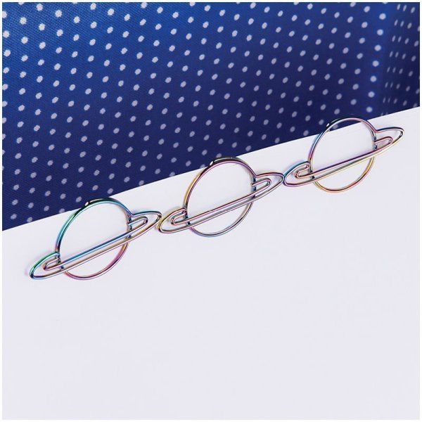 Скрепки фигурные 23 мм MESHU "Planets" 6 шт пакет с европодвесом RE-MS_41583