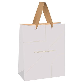 Пакет подарочный 33*42*12см MESHU "Monocolor. White", отд. фольгой, матовая ламинация RE-MS_52041