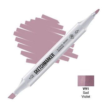 Маркер SKETCHMARKER двухсторонний на спирт.основе V91 Тусклый фиолетовый MPSM-V91