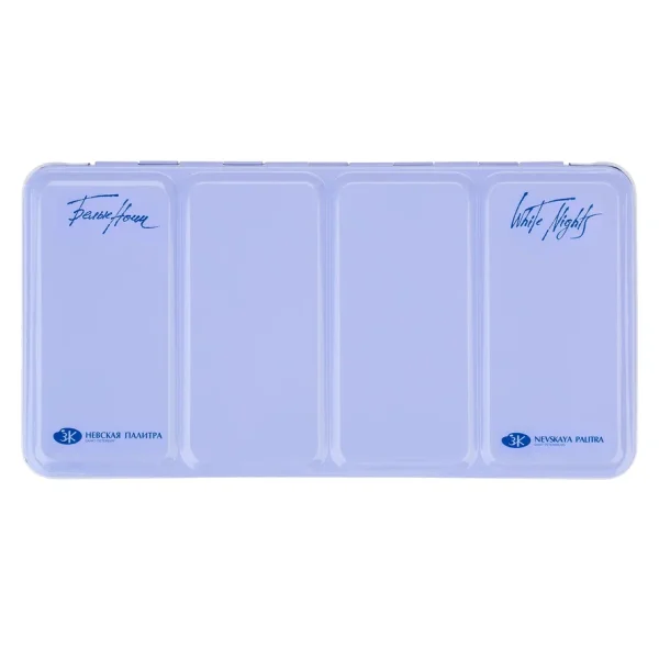 Пенал для акварели на 35 кювет с палитрой БЕЛЫЕ НОЧИ металл, светло-голубой NP-2011301447