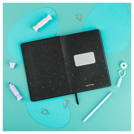 Записная книжка А5 80л. MESHU "Ice" кожзам, твердая обложка, тиснение фольгой, вырубка, блок в линию RE-MS_53509