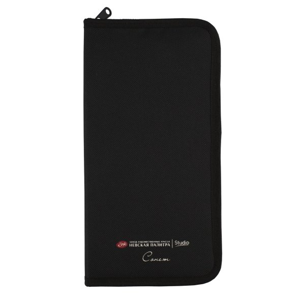 Пенал для кистей на короткой ручке СОНЕТ 14 x 27 см 15 отделений, полиэстер, черный NP-2421302270