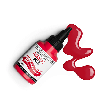 Чернила акриловые Kamenskaya Ink 40 мл W1155 Прохладный красный K-00-00000835