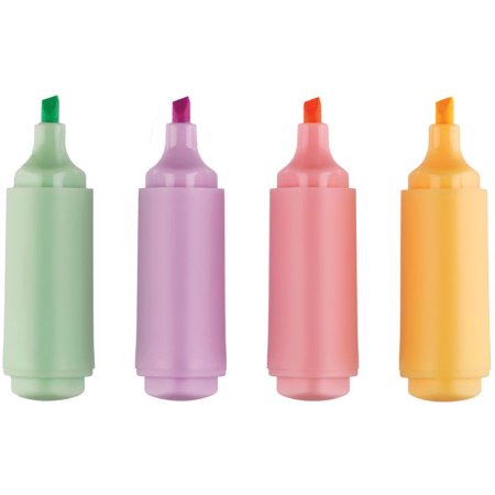 Набор текстовыделителей MESHU "Pomadka" мини, 4 цв 1-3 мм, скошенный, трехгранный RE-MS_4HL50585