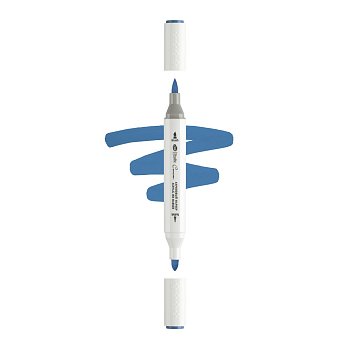 Маркер акриловый двусторонний СОНЕТ перо кисть/пуля 1 шт B146 синий кобальтовый NP-273-B146