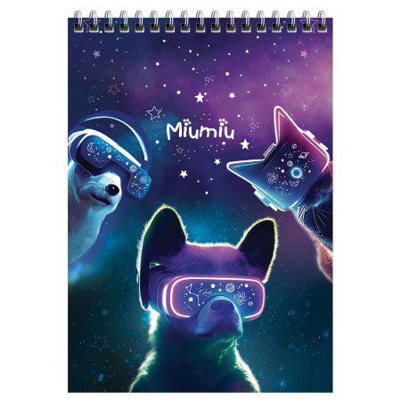 Блокнот А5 60л. MESHU "Miumiu" на гребне, пластиковая обложка RE-MS_52337