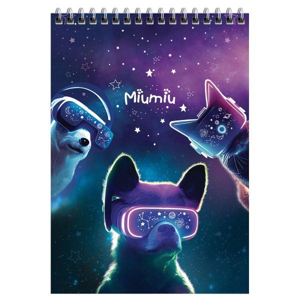 Блокнот А5 60л. MESHU "Miumiu" на гребне, пластиковая обложка RE-MS_52337