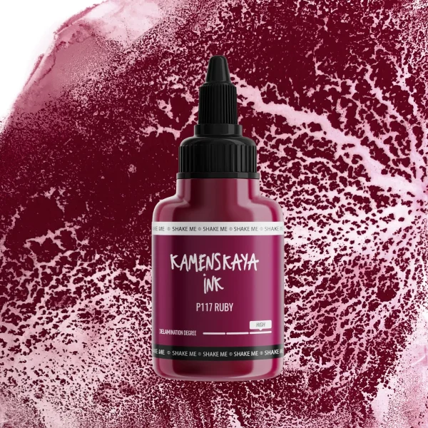 Чернила спиртовые (алкогольные) Kamenskaya Ink расслаивающиеся 40 мл P-117 Рубин K-00-00000500