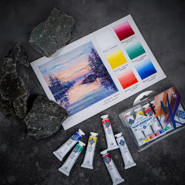 Набор масляных красок МАСТЕР-КЛАСС Basic colours 6 шт х 18 мл, в пластиковом коррексе с европодвесом NP-111392033