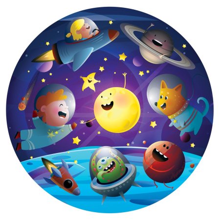 Пазл ТРИ СОВЫ 77 "Космические приключения" RE-ПК77_54617