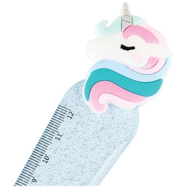Линейка с топпером 12 см MESHU "Unicorn" пластиковая, европодвес RE-MS_36850