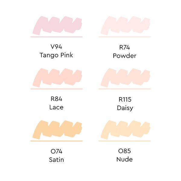 Набор маркеров SKETCHMARKER Skin 2 6 шт + коробка MPSM-6SKIN2