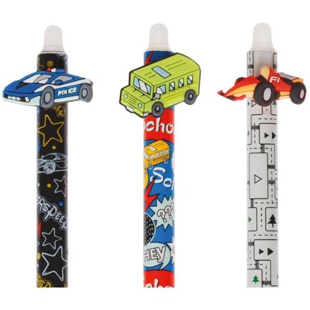 Ручка гелевая стираемая автоматическая MESHU "Supercar" синяя, 0.5 мм, корпус ассорти RE-MS_61048