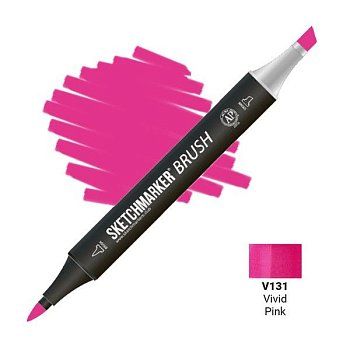 Маркер SKETCHMARKER Brush двухсторонний на спирт.основе V131 Яркий розовый MPSMB-V131