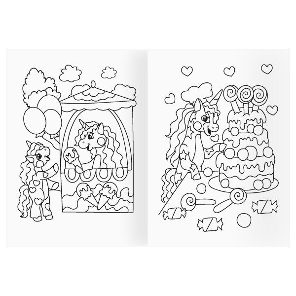 Раскраска А5 ТРИ СОВЫ "Однорожки" 16 стр. RE-РА5_56196