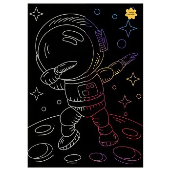 Гравюра с мультицветной основой ТРИ СОВЫ А5 "Космонавт" RE-GA5_49953