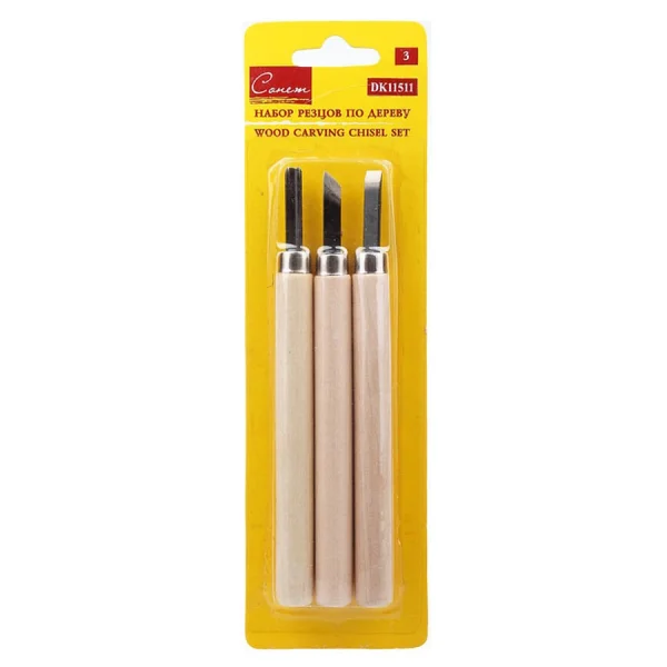Набор резцов по дереву СОНЕТ 3 шт, в блистере NP-DK11511