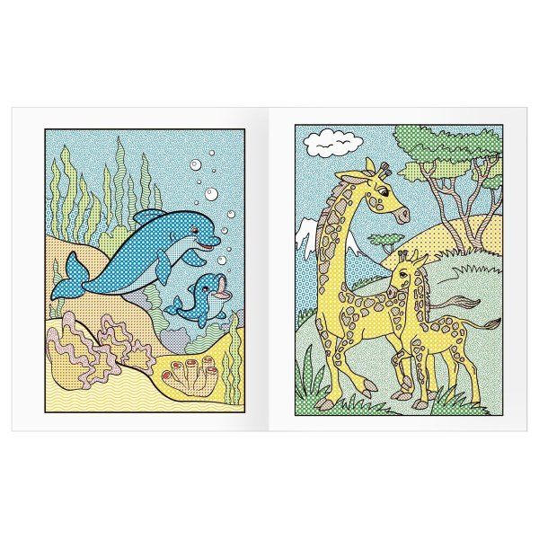 Раскраска водная 200 x 250 мм ТРИ СОВЫ "Раскрась водой. Мамы и малыши" 8 стр. RE-PvА4_56508