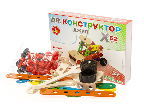Конструктор деревянный Десятое Королевство "Джип" KOR-02183