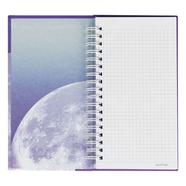 Записная книжка 95 x 175 мм 96л. MESHU "Moon light" на гребне, матовая ламинация, твердая обложка, выборочный УФ-лак RE-MS_52915