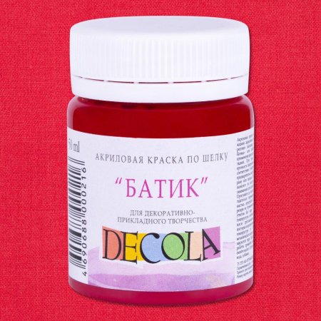 Краска акриловая по шелку "батик" DECOLA 50 мл, 319 Карминовая NP-4428319