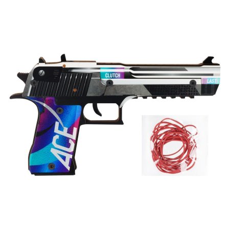 Пистолет деревянный ТРИ СОВЫ Desert Eagle "Игл Айс" подложка ХДФ с европодв, термоусадка RE-ПД2ДЗ001