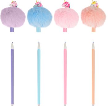 Ручка гелевая стираемая MESHU "Fluffy Unicorn" синяя, 0.5 мм, корпус ассорти RE-MS_60966