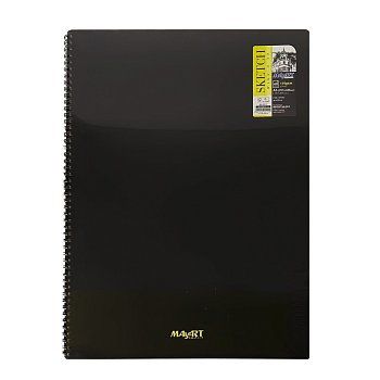 Скетчбук MayArt 110 г/м2 A3+ 420 x 310 мм 60 л, экстрабелые листы, пласт. обложка, на гребне MA00011